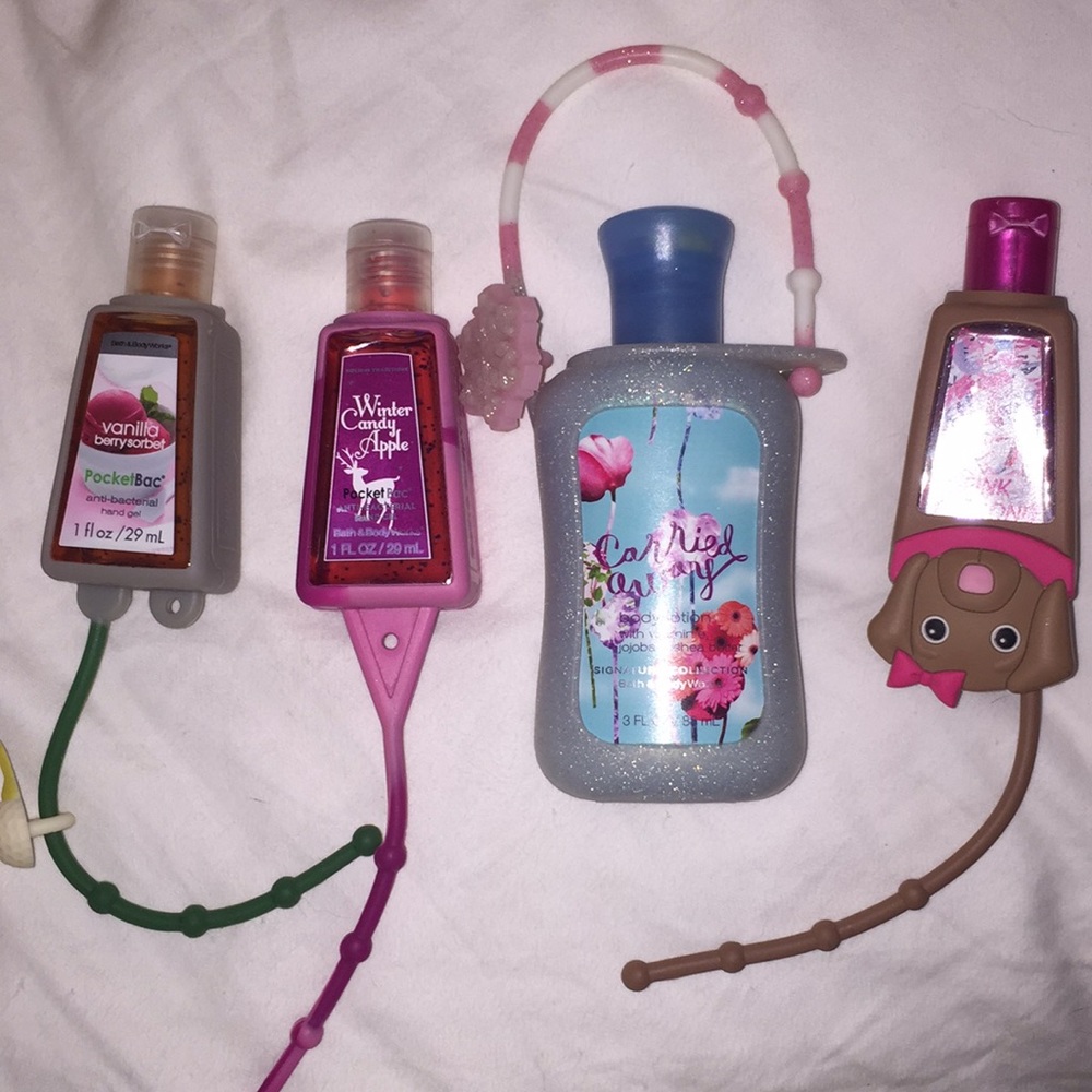 Bath and body sanitizer & lotion holders